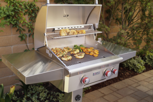 AOG_24NGT_24 T-Series Patio Post Mount Grill, Lifestyle 1