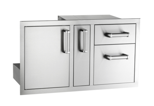 FM_53816S_Flush Mounted Access Door W:Platter Storage  Double Drawer