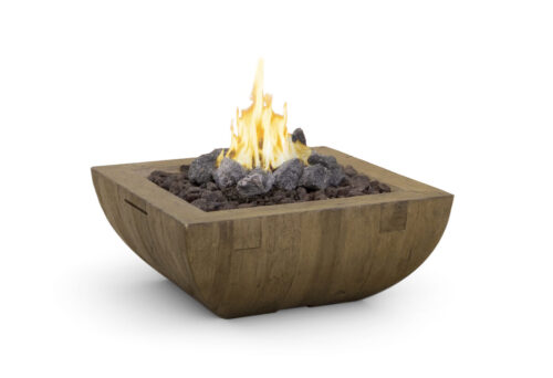 AFD 430-FO-FO-M Reclaimed-Wood-Bordeaux-Square-Fire-Bowl