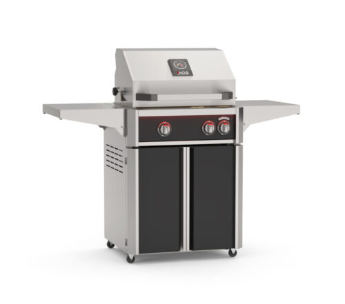 24 Inch Portable Grill With Black Accents