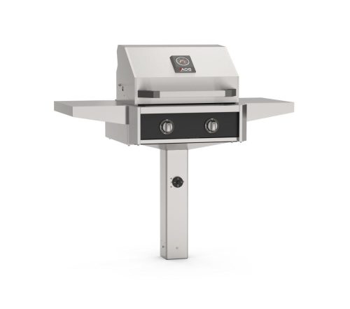 AOG AOG24-GP In-Ground-Post-Base w-T-Series-Black Angle-Closed