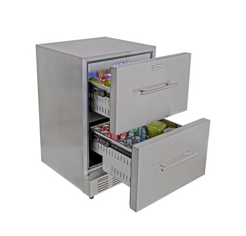 FM 24-REF-DD Cold-Storage-Dbl-Drawer Open-with-Props