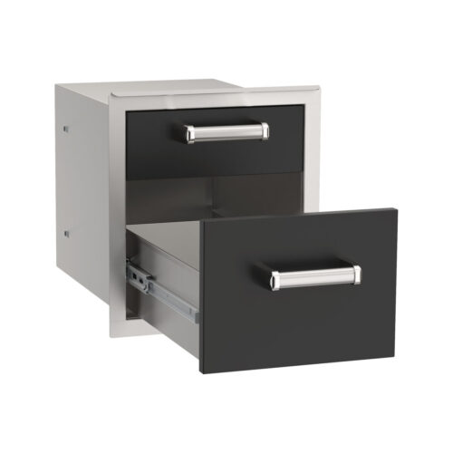 FM 53802BSC Echelon-Black-Double-Drawer Angle-Open