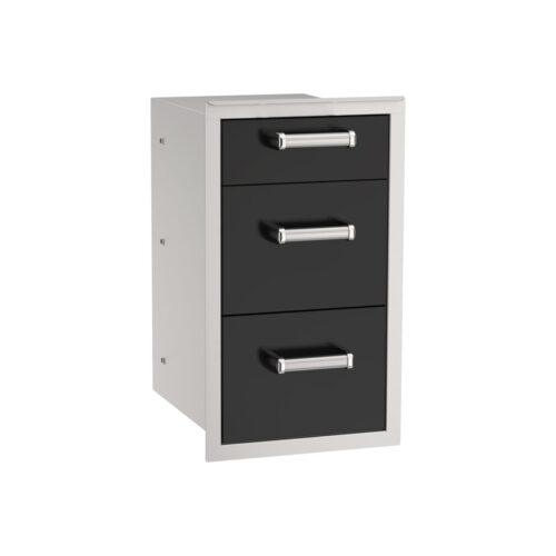 53803BSC Echelon-Black-Triple-Drawer Angle-Closed