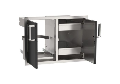 53930BSC-12 Dbl-Door-with-Trash-Tray-and-Dual-Drawers