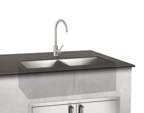 FM Stainless-Steel-Faucet-Double-Sink