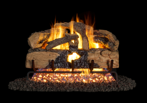 RF ENS-24 G52 Charred-Evergreen-Slipt-Oak-Log-Set